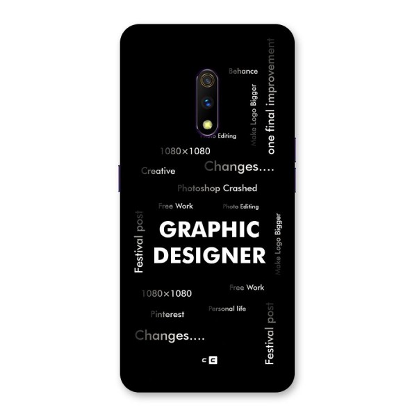 Graphic Designer Struggles Back Case for Realme X