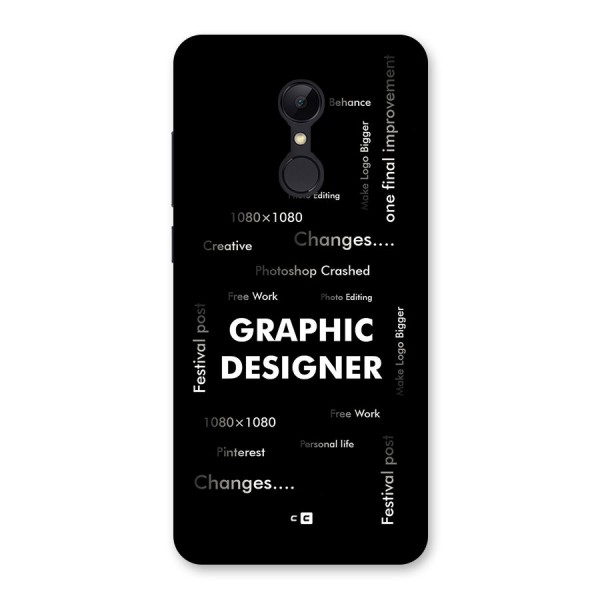 Graphic Designer Struggles Back Case for Redmi 5