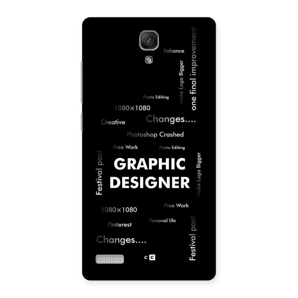 Graphic Designer Struggles Back Case for Redmi Note