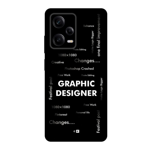 Graphic Designer Struggles Back Case for Redmi Note 12 Pro