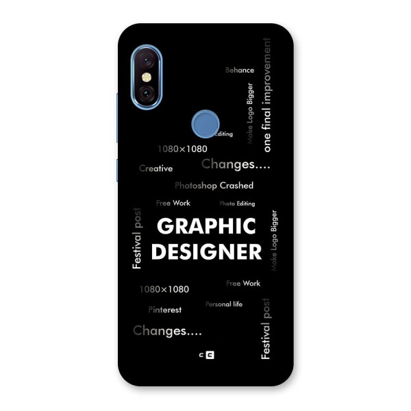 Graphic Designer Struggles Back Case for Redmi Note 6 Pro