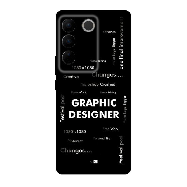 Graphic Designer Struggles Back Case for Vivo V27