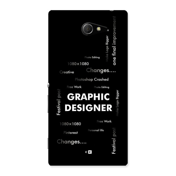 Graphic Designer Struggles Back Case for Xperia M2