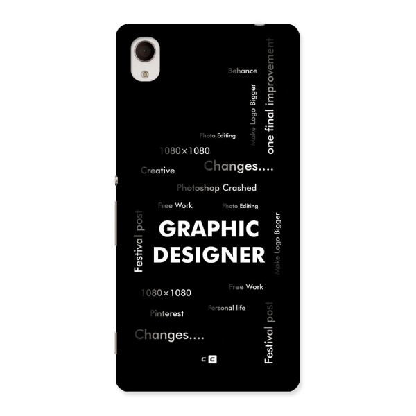 Graphic Designer Struggles Back Case for Xperia M4 Aqua