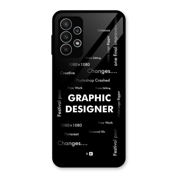 Graphic Designer Struggles Glass Back Case for Galaxy A23