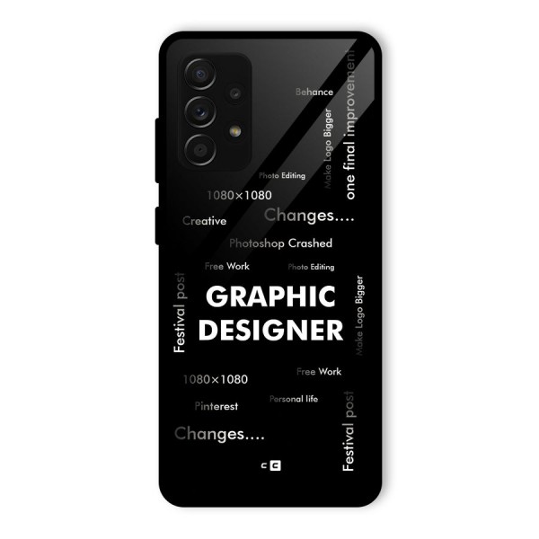 Graphic Designer Struggles Glass Back Case for Galaxy A53 5G