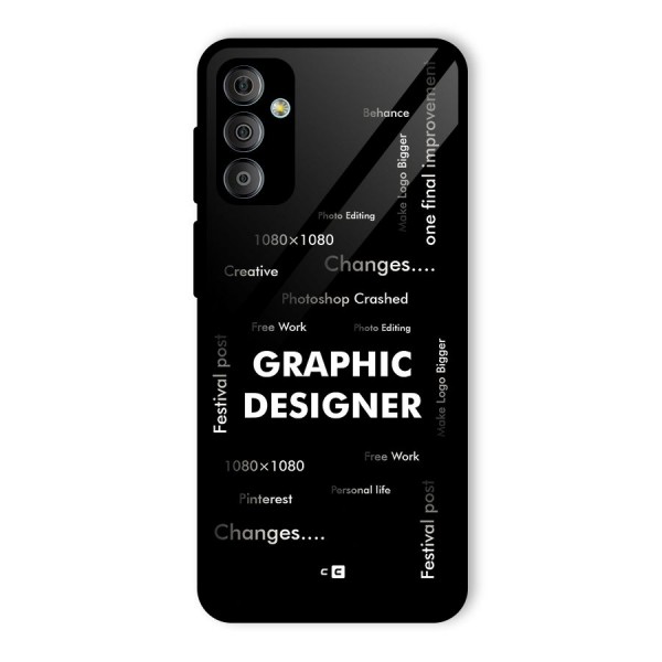 Graphic Designer Struggles Glass Back Case for Galaxy F23