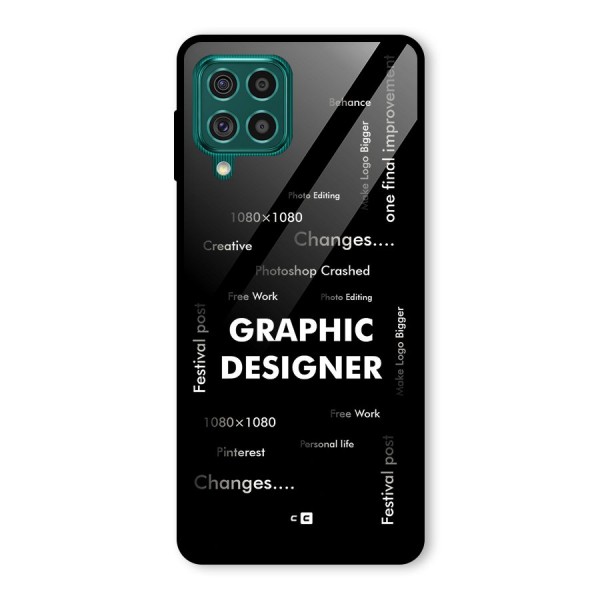 Graphic Designer Struggles Glass Back Case for Galaxy F62