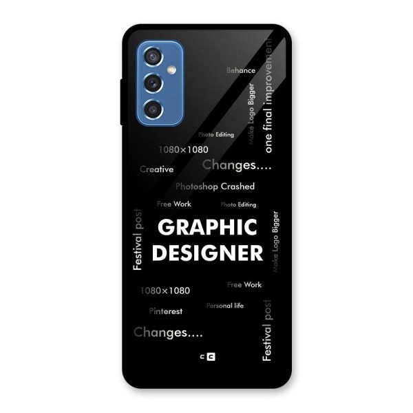 Graphic Designer Struggles Glass Back Case for Galaxy M52 5G