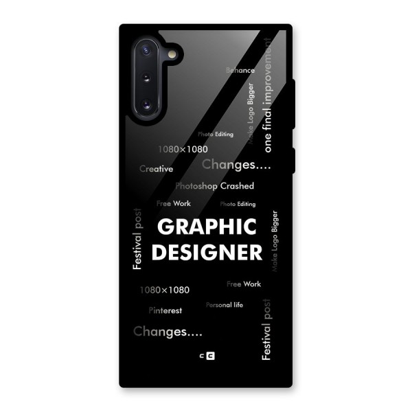 Graphic Designer Struggles Glass Back Case for Galaxy Note 10