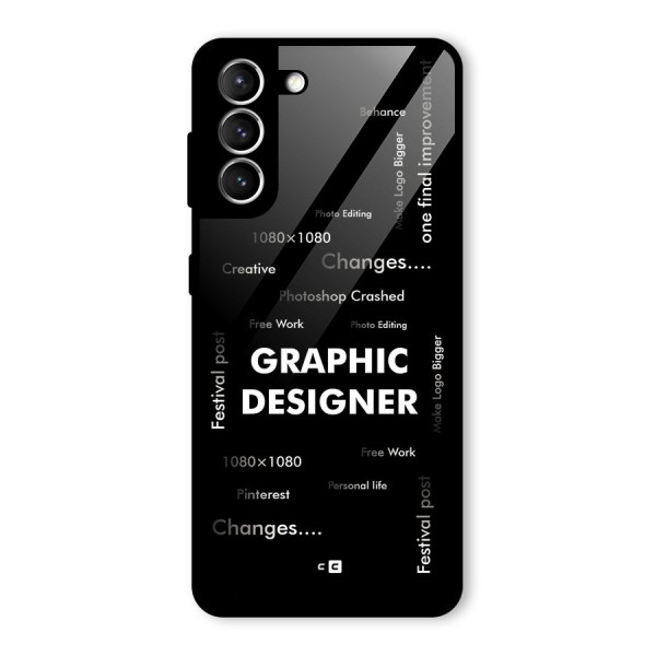 Graphic Designer Struggles Glass Back Case for Galaxy S21 5G