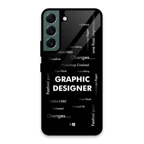 Graphic Designer Struggles Glass Back Case for Galaxy S22 5G