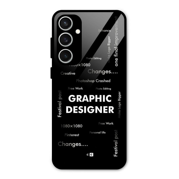 Graphic Designer Struggles Glass Back Case for Galaxy S23 FE