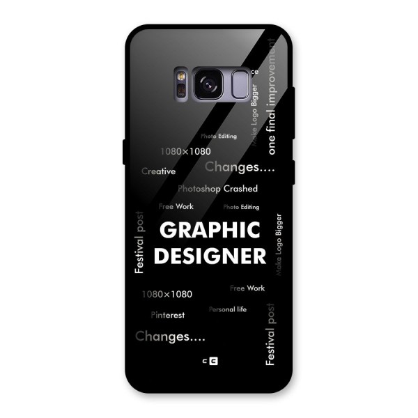 Graphic Designer Struggles Glass Back Case for Galaxy S8