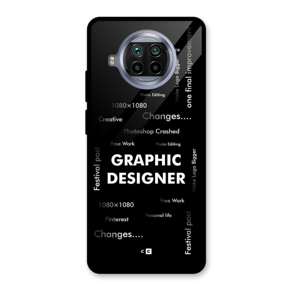 Graphic Designer Struggles Glass Back Case for Mi 10i