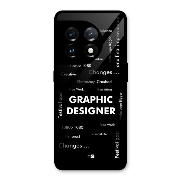Graphic Designer Struggles Glass Back Case for OnePlus 11