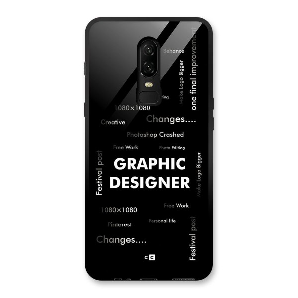 Graphic Designer Struggles Glass Back Case for OnePlus 6