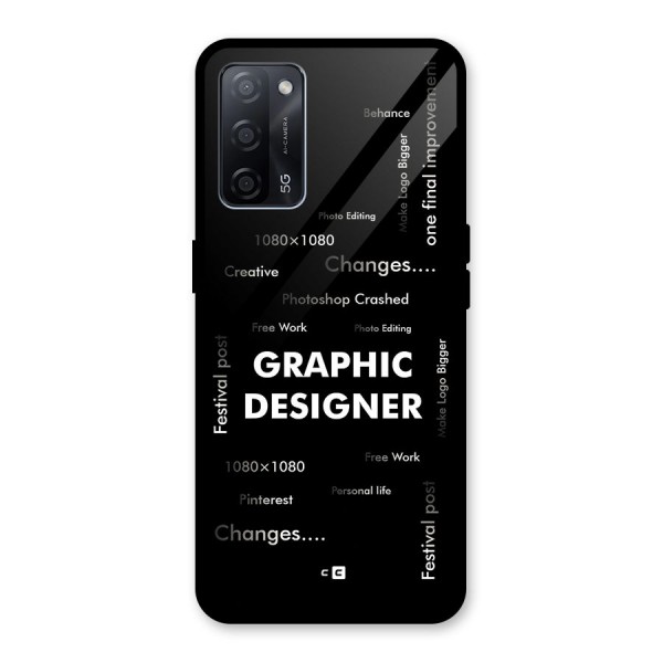 Graphic Designer Struggles Glass Back Case for Oppo A53s 5G