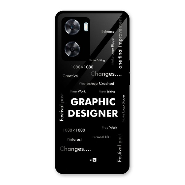 Graphic Designer Struggles Glass Back Case for Oppo A77s