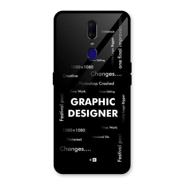 Graphic Designer Struggles Glass Back Case for Oppo F11