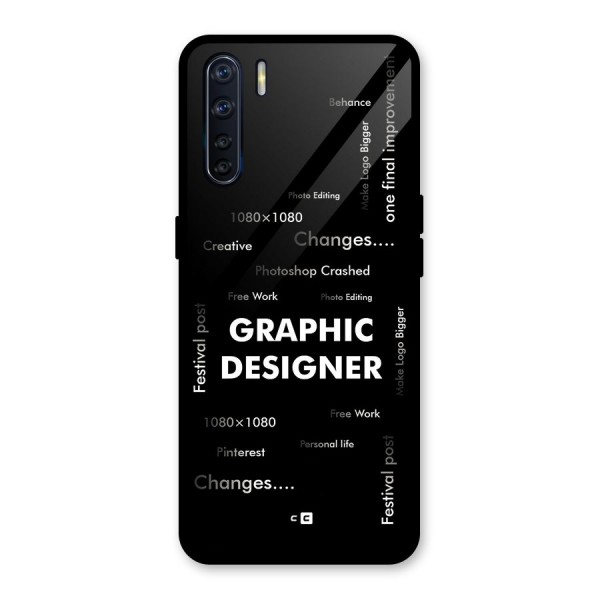 Graphic Designer Struggles Glass Back Case for Oppo F15