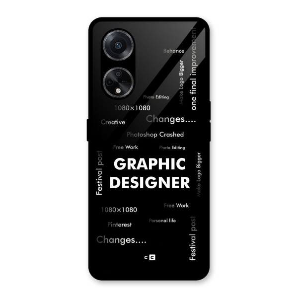 Graphic Designer Struggles Glass Back Case for Oppo F23