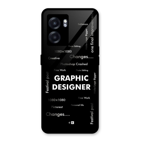 Graphic Designer Struggles Glass Back Case for Oppo K10 (5G)