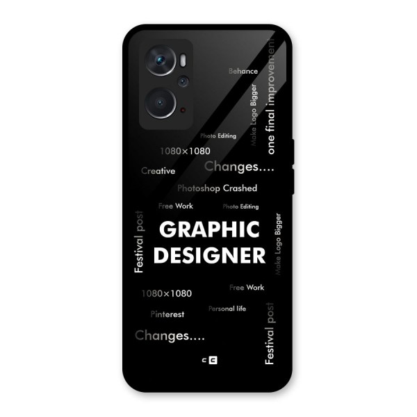 Graphic Designer Struggles Glass Back Case for Oppo K10 4G