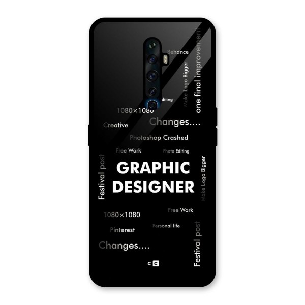 Graphic Designer Struggles Glass Back Case for Oppo Reno2 F