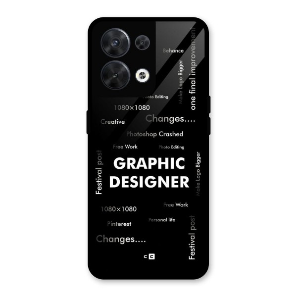 Graphic Designer Struggles Glass Back Case for Oppo Reno8 5G