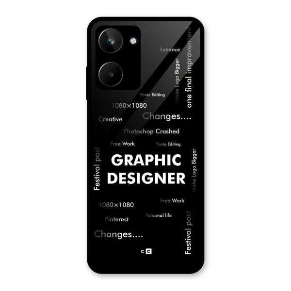 Graphic Designer Struggles Glass Back Case for Realme 10