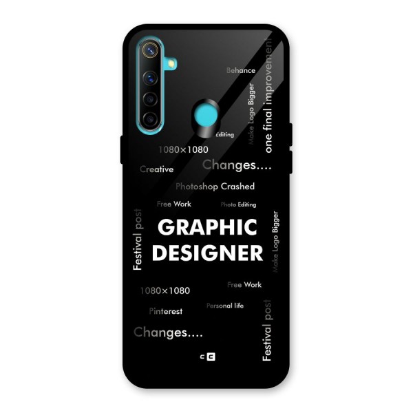 Graphic Designer Struggles Glass Back Case for Realme 5