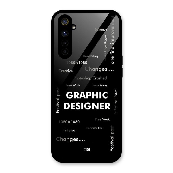 Graphic Designer Struggles Glass Back Case for Realme 6