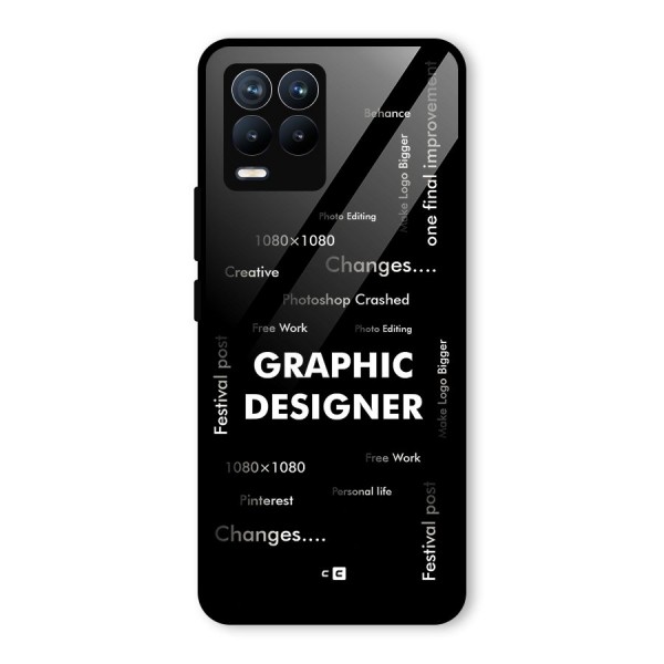 Graphic Designer Struggles Glass Back Case for Realme 8