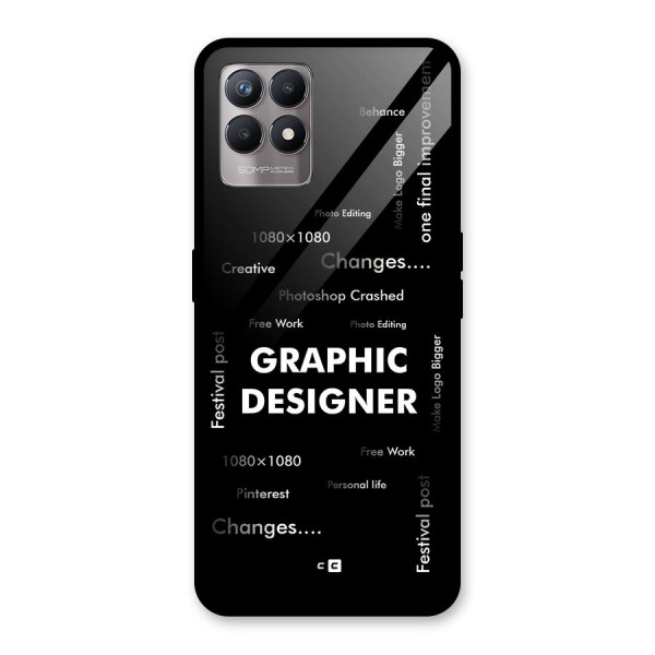 Graphic Designer Struggles Glass Back Case for Realme 8i