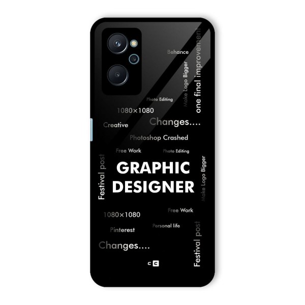 Graphic Designer Struggles Glass Back Case for Realme 9i