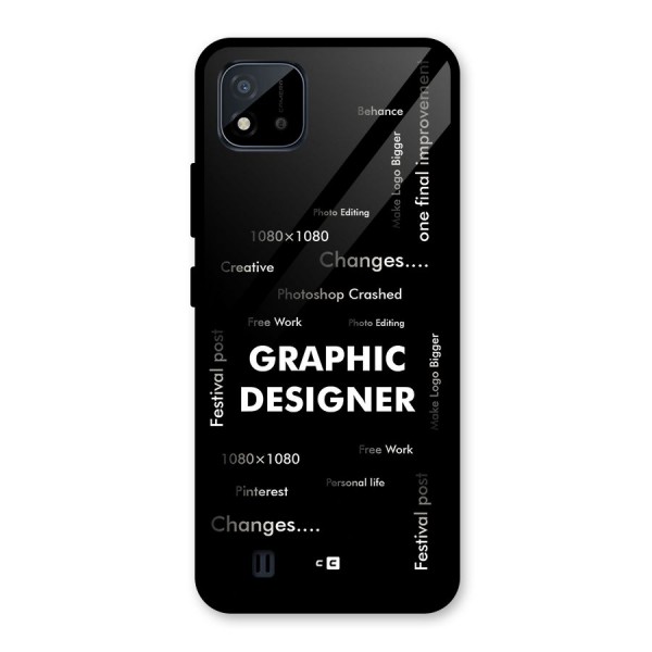 Graphic Designer Struggles Glass Back Case for Realme C11 2021