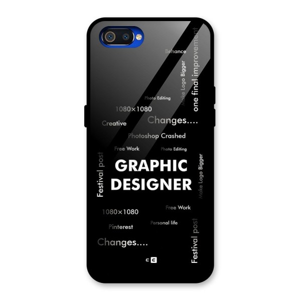 Graphic Designer Struggles Glass Back Case for Realme C2