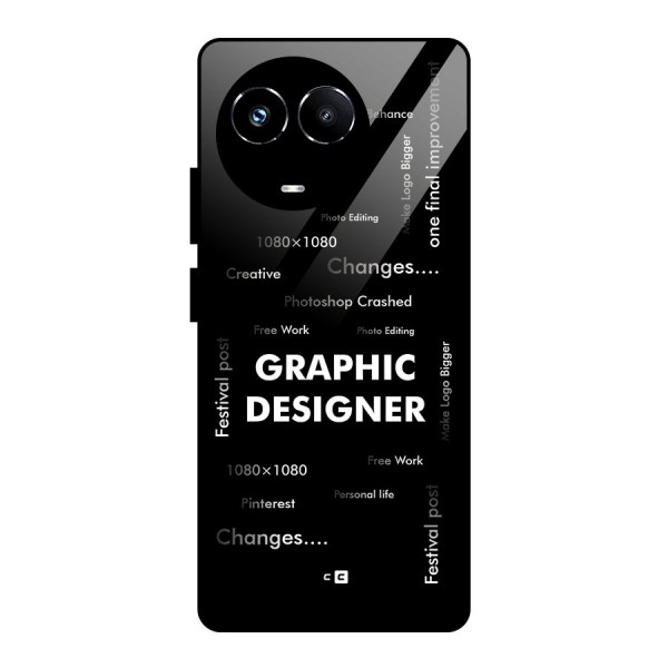 Graphic Designer Struggles Glass Back Case for Realme Narzo 60X