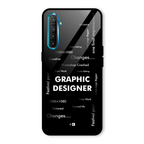 Graphic Designer Struggles Glass Back Case for Realme X2