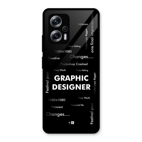 Graphic Designer Struggles Glass Back Case for Redmi K50i