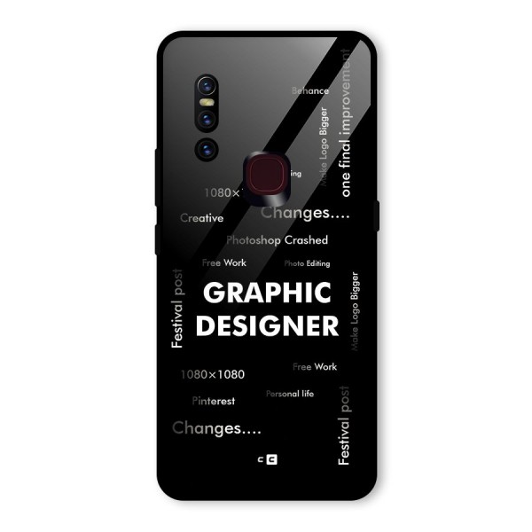 Graphic Designer Struggles Glass Back Case for Vivo V15