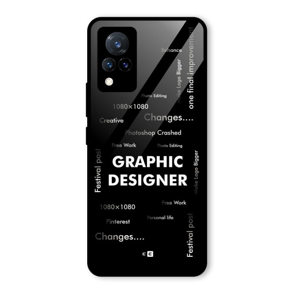 Graphic Designer Struggles Glass Back Case for Vivo V21 5G