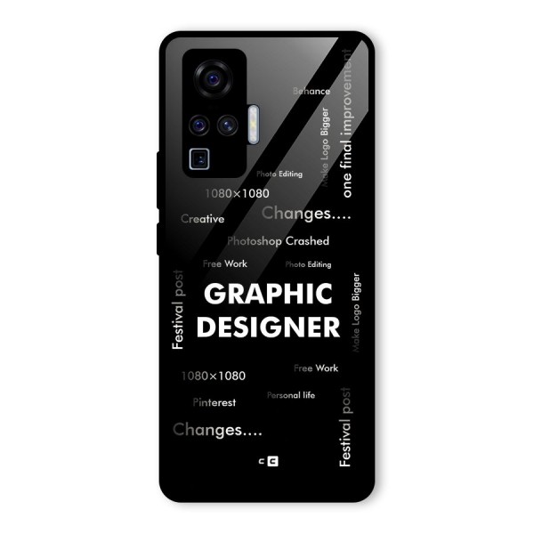 Graphic Designer Struggles Glass Back Case for Vivo X50 Pro