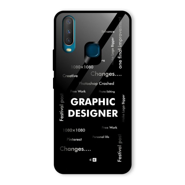 Graphic Designer Struggles Glass Back Case for Vivo Y12