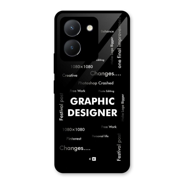 Graphic Designer Struggles Glass Back Case for Vivo Y36