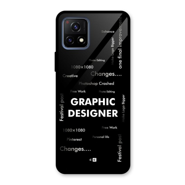 Graphic Designer Struggles Glass Back Case for Vivo Y72 5G