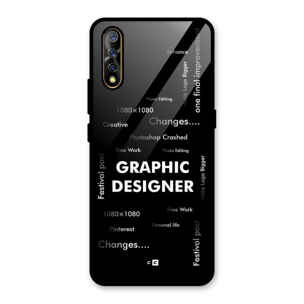 Graphic Designer Struggles Glass Back Case for Vivo Z1x