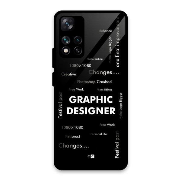 Graphic Designer Struggles Glass Back Case for Xiaomi 11i 5G