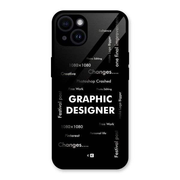 Graphic Designer Struggles Glass Back Case for iPhone 14